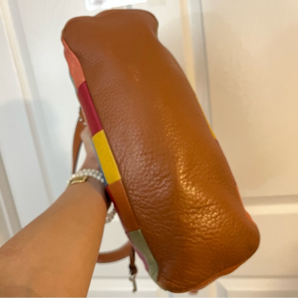 Fossil Colorful Patchwork Leather Handbag Shoulder Bag - Picture 5 of 11
